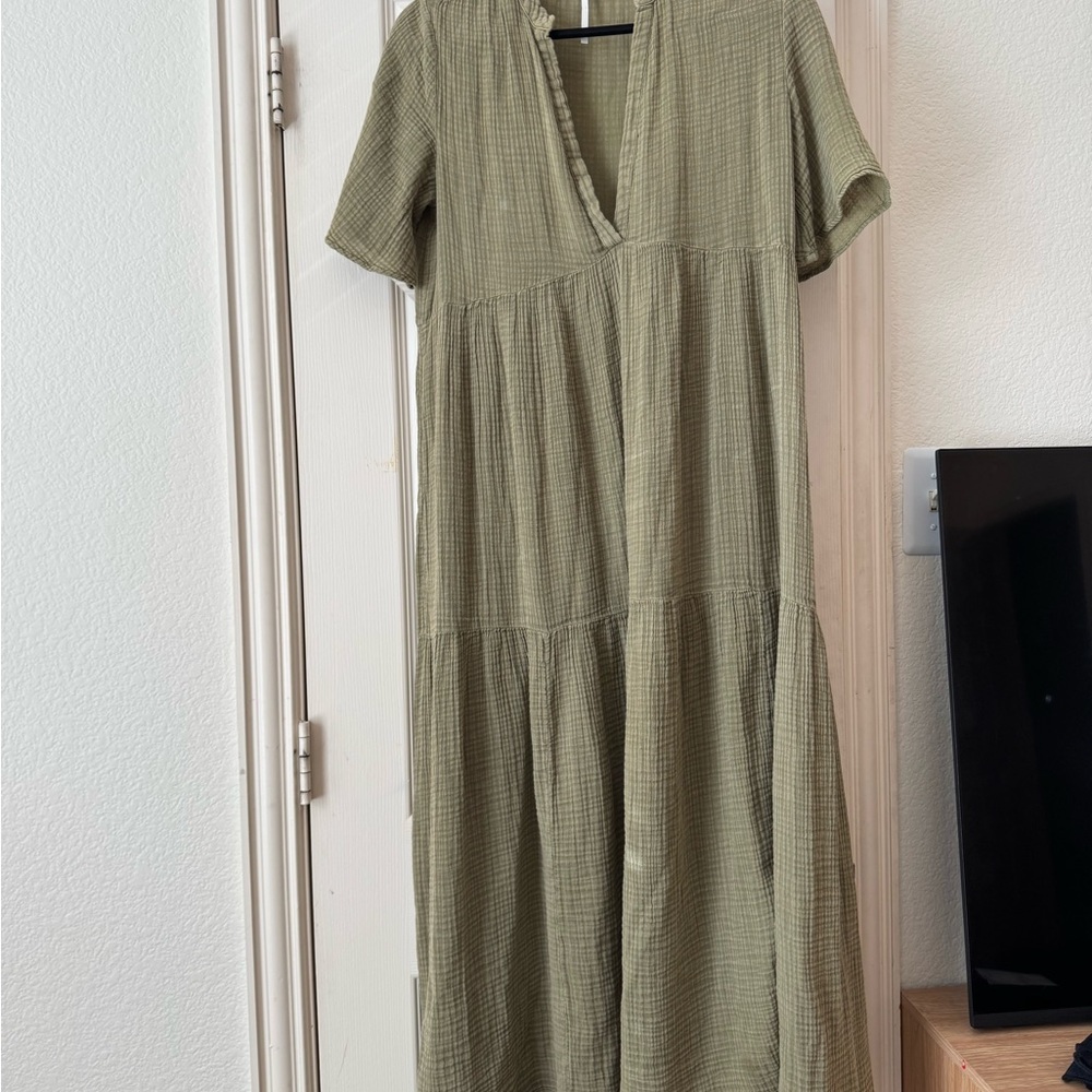 Anthropologie Mustard Maxi Dress - Picture 2 of 4